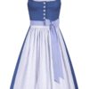 Midi Dirndl 70 cm blau weiß Pillersee 010528 ~ 32