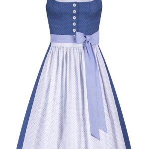 Midi Dirndl 70 cm blau weiß Pillersee 010528 ~ 32