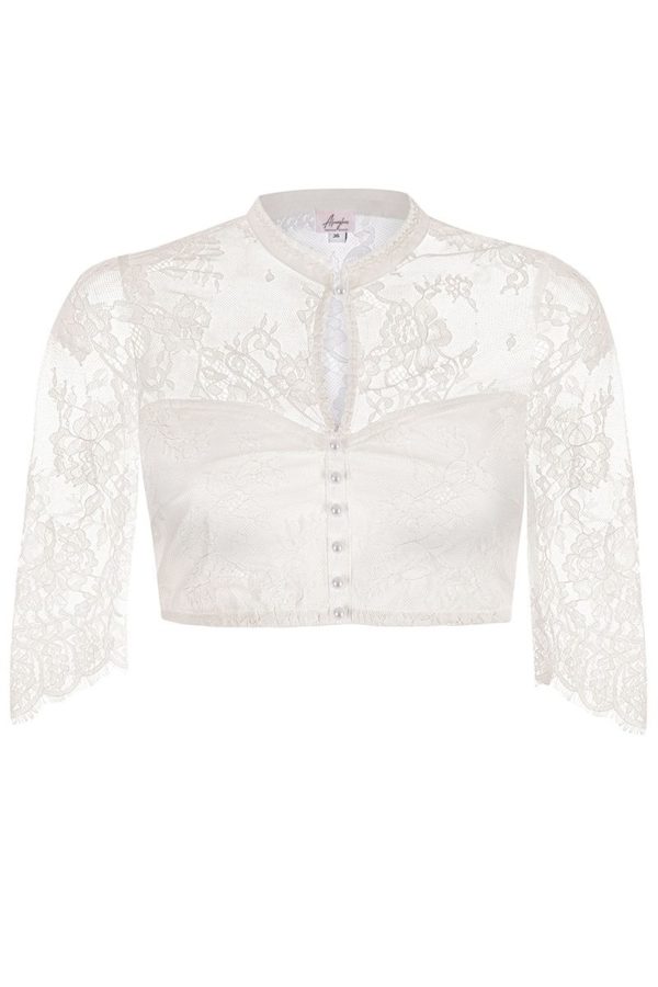 Dirndlbluse Spitze creme Sophia 009079 ~ 36