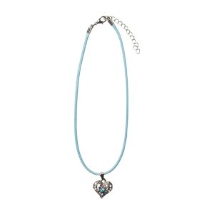 Collier mit Herzanhänger 000156 ~ türkis