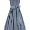 Dirndl lang 85 cm blau grau Lina 014178 ~ 44