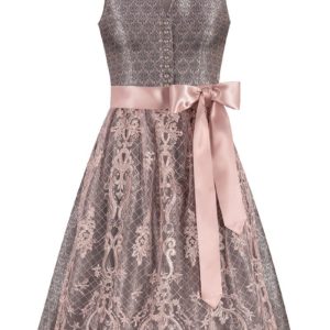 Midi Dirndl 65 cm grau altrosa Kim 014992 ~ 32