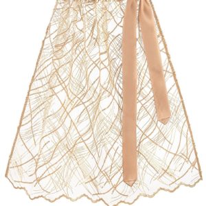 Dirndlschürze mit Fadenmuster und Pailletten (65 cm) ~ L