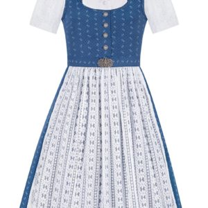 Kinder Dirndl blau weiß Mina 014804 ~ 104