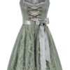 Mini Dirndl 60 cm salbei geblümt Sharon 014616 ~ 42