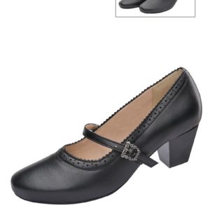 Pumps schwarz mit Riemchen 005398 ~ 36