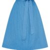 Dirndlschürze midi 70 cm hellblau gestreift Nelly 013769 ~ L