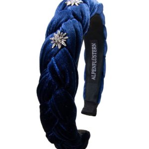 Samt Haarreif mit Strass-Edelweiß