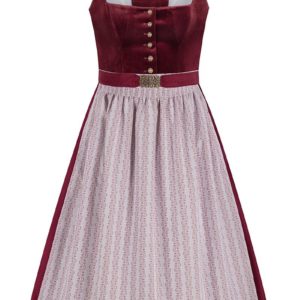 Midi Dirndl 70 cm rot rosa Samt Susan 015954 ~ 38