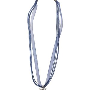 Collier mit Edelweissanhänger 000157 ~ dunkelblau