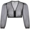 Dirndlbluse aus Chiffon ~ schwarz ~ 34