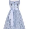 Midi Dirndl 65 cm hellblau mit Perlenborte Eloisa 010713 ~ 40