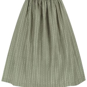 Dirndlschürze gestreift mit Rankenmuster (70 cm) ~ L