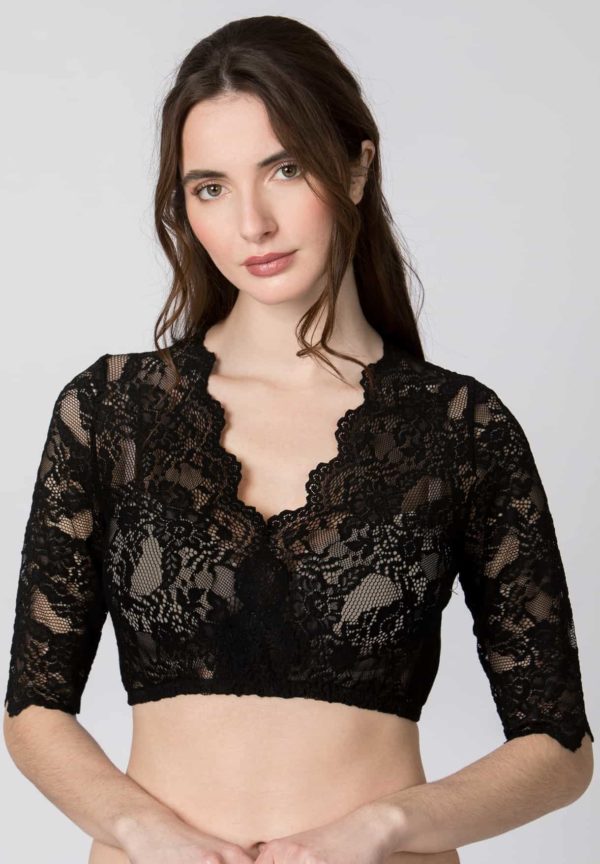 Dirndlbluse Alaya (schwarz