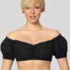 Dirndlbluse Georgette (schwarz