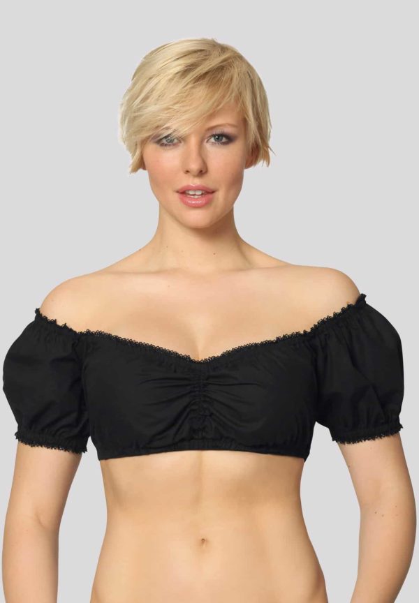 Dirndlbluse Georgette (schwarz