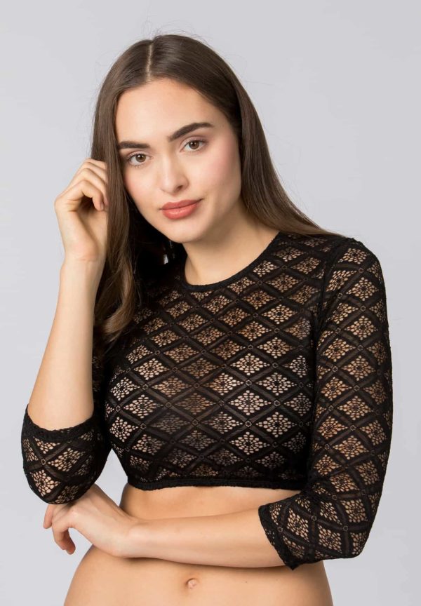 Dirndlbluse Holly (schwarz