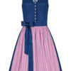 Mini Dirndl 60 cm dunkelblau rosa Emilia 007361 ~ 30