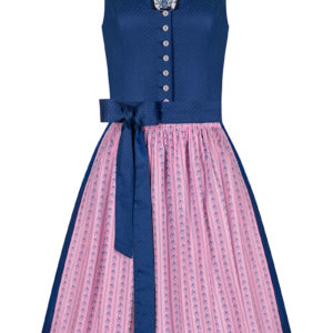 Mini Dirndl 60 cm dunkelblau rosa Emilia 007361 ~ 30