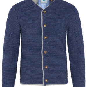 Kinder Strickjacke blau meliert grau 005103 ~ 104