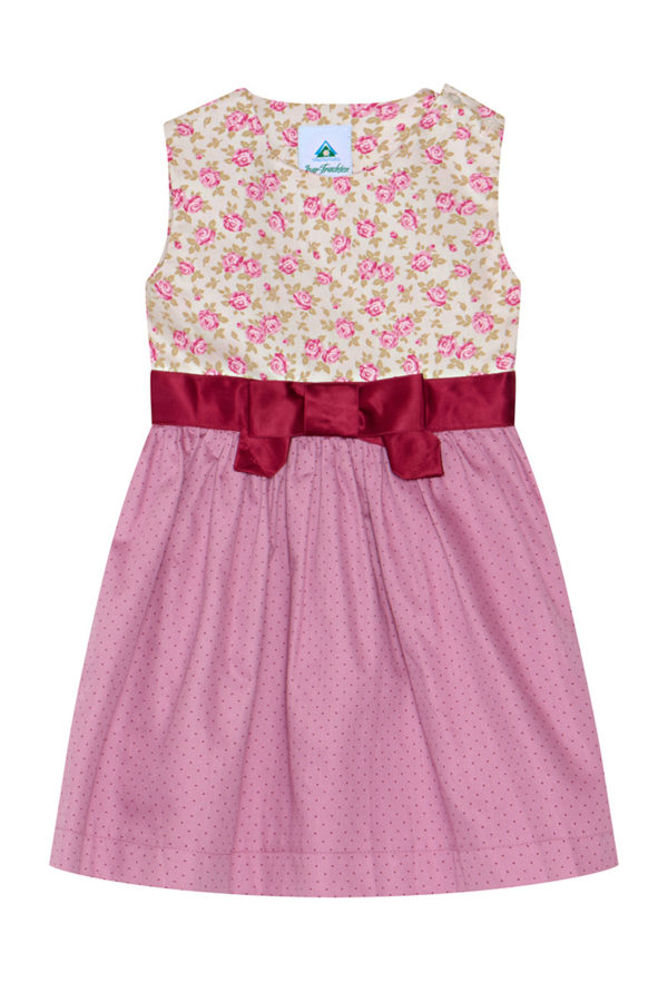 Kinder Trachtenkleid creme altrosa Lisa 013489 ~ 92