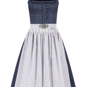 Midi Dirndl 65 cm dunkelblau weiß Mathilda 010041 ~ 38