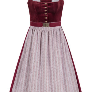 Midi Dirndl 70 cm rot rosa Samt Susan 015954 ~ 38