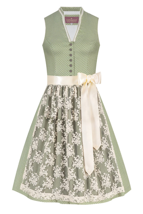 Mini Dirndl 60 cm hellgrün creme Liora 010192 ~ 30