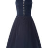 Midi Dirndl 65 cm Gastro dunkelblau Viona 006946 ~ 32