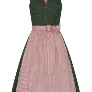 Midi Dirndl 65 cm grün altrosa Valentina 014425 ~ 30
