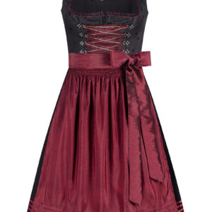 Midi Dirndl 70 cm schwarz dunkelrot Klara 016556 ~ 38