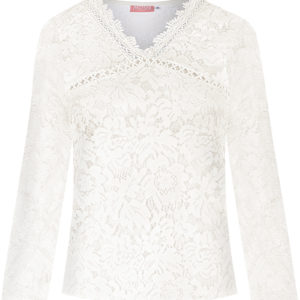 Trachtenshirt langarm Spitze creme Stretch Sophia 013971 ~ 32