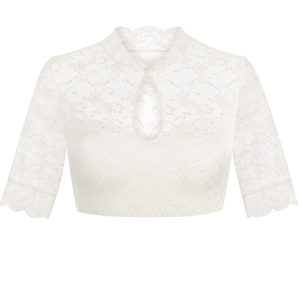 Dirndlbluse Spitze creme Stretch Viola 007787 ~ 32