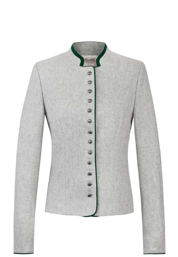 Trachtenjacke Elisabeth (hellgrau-grün