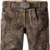 Trachtenlederhose Bastian (kiesel gespeckt