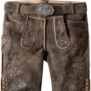 Trachtenlederhose Bastian (kiesel gespeckt