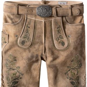 Trachtenlederhose Girgl (senf gespeckt-grün