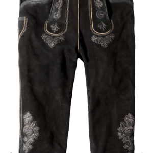 Trachtenlederhose Justin4 (schwarz gespeckt