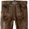 Trachtenlederhose Thomas2 (stein geäscht