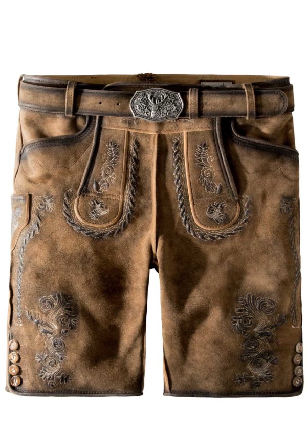 Trachtenlederhose Thomas2 (nuss geäscht
