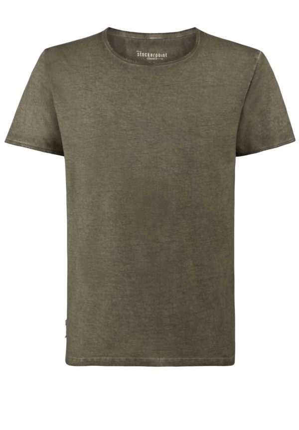 Trachtenshirt Falko Rundhals (olive