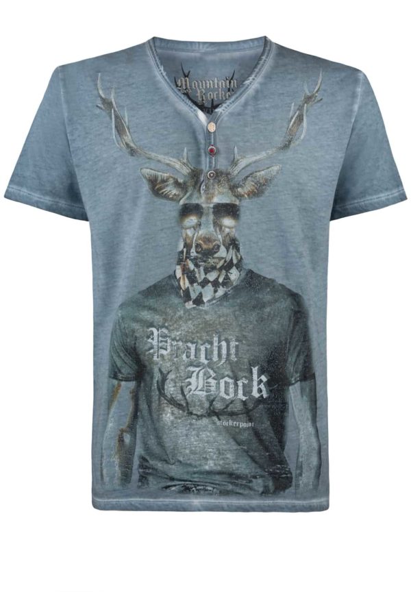 Trachtenshirt Prachtbock (rauchblau