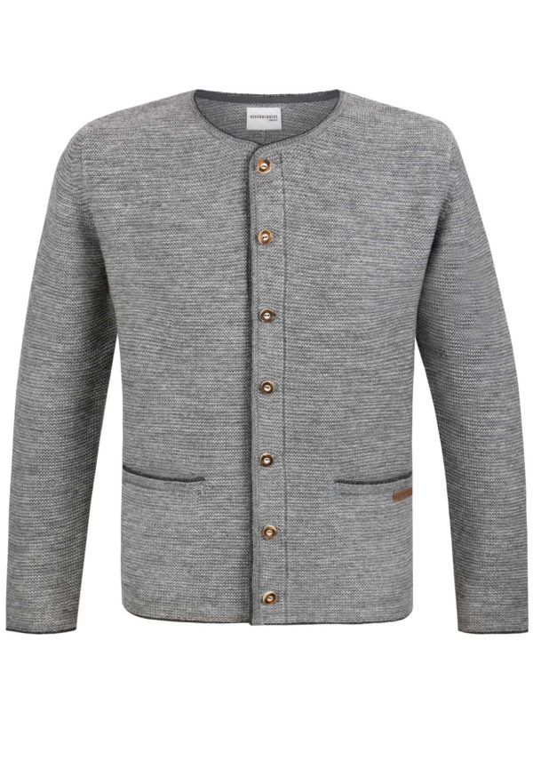 Trachtenstrickjacke Castello (hellgrau