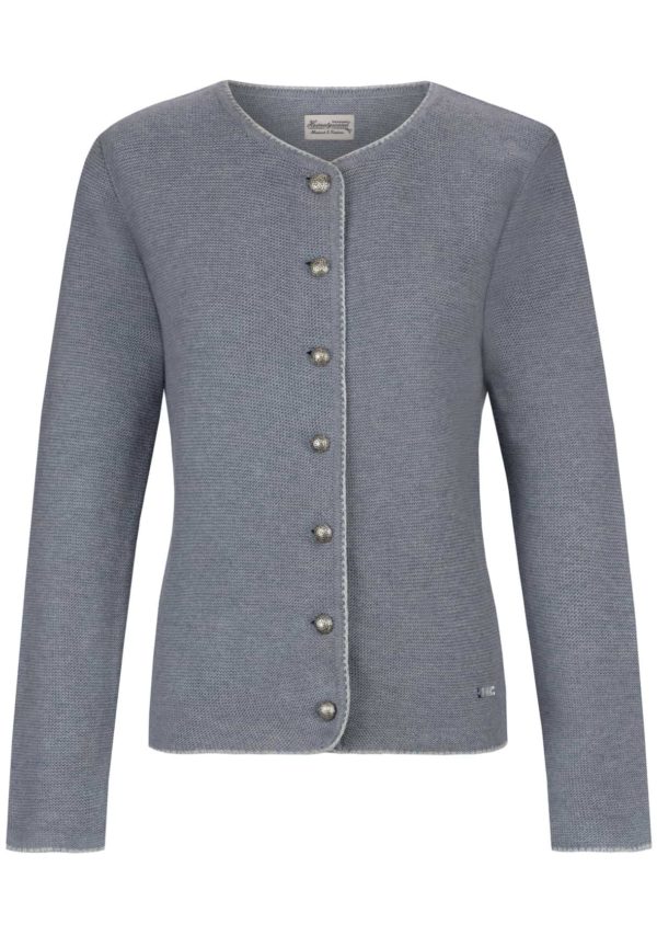 Trachtenstrickjacke Marissa (kiesel-rauchblau