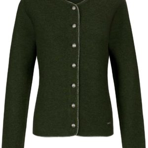 Trachtenstrickjacke Marissa (moosgrün-grau