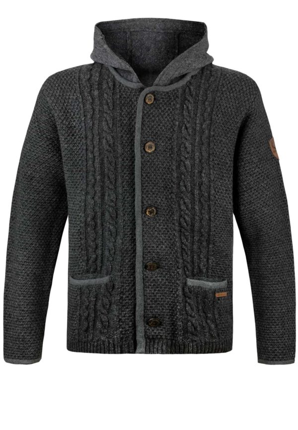 Trachtenstrickjacke Milan (anthrazit