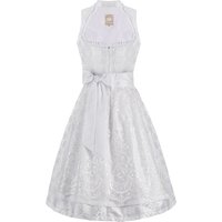 Hochzeitsdirndl midi 70cm weiß Clara 001635 ~ 34