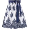 Dirndlschürze floral bestickt mit Perlen (70 cm) ~ S