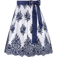 Dirndlschürze floral bestickt mit Perlen (70 cm) ~ S