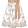 Dirndlschürze floral bestickt mit Strass (70 cm) ~ M